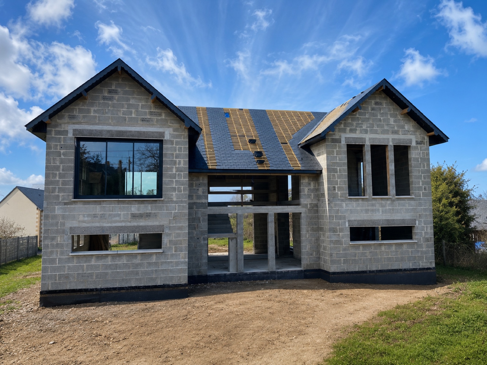 Construction d'une maison individuelle en gros œuvre